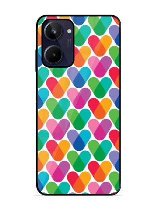 Overlapping Colors Colorful Glossy Metal TPU Phone Cover for Realme 10