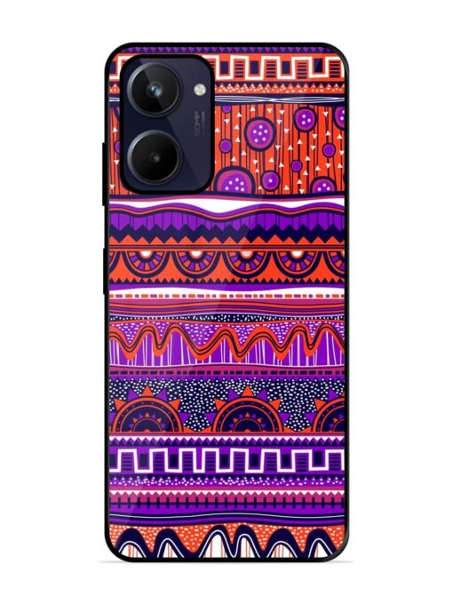 Ethnic Seamless Pattern Glossy Metal TPU Phone Cover for Realme 10