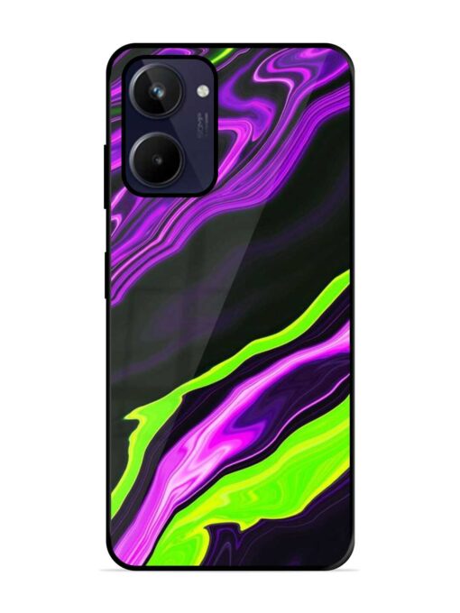 Bright Fluid Violet Glossy Metal Phone Cover for Realme 10