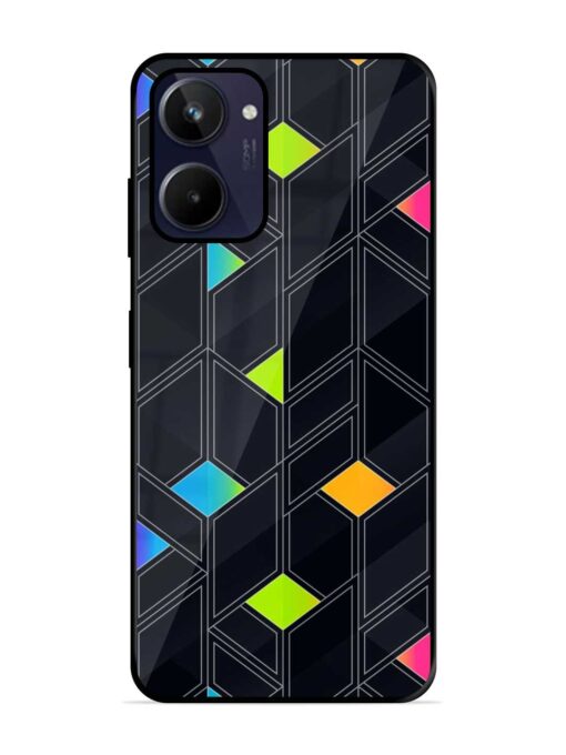 Abstract Mosaic Seamless Glossy Metal Phone Cover for Realme 10