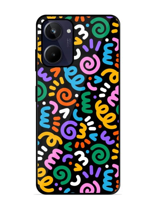 Colorful Seamless Vector Glossy Metal Phone Cover for Realme 10