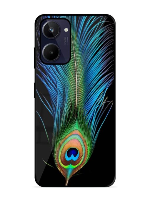 Peacock Feather Glossy Metal TPU Phone Cover for Realme 10