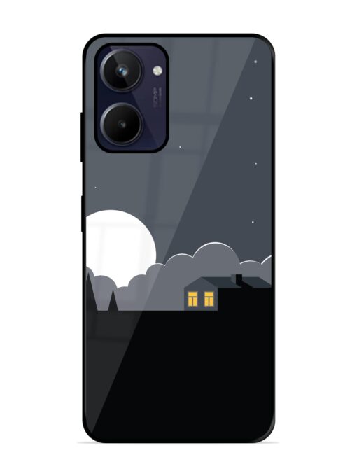 Full Moon Vector Art Glossy Metal Phone Cover for Realme 10