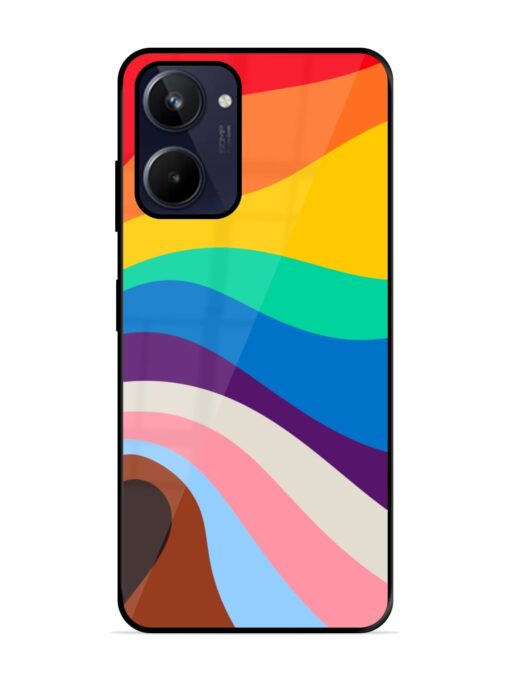 Minimal Pride Art Glossy Metal Phone Cover for Realme 10