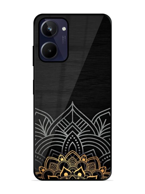 Decorative Golden Pattern Glossy Metal Phone Cover for Realme 10