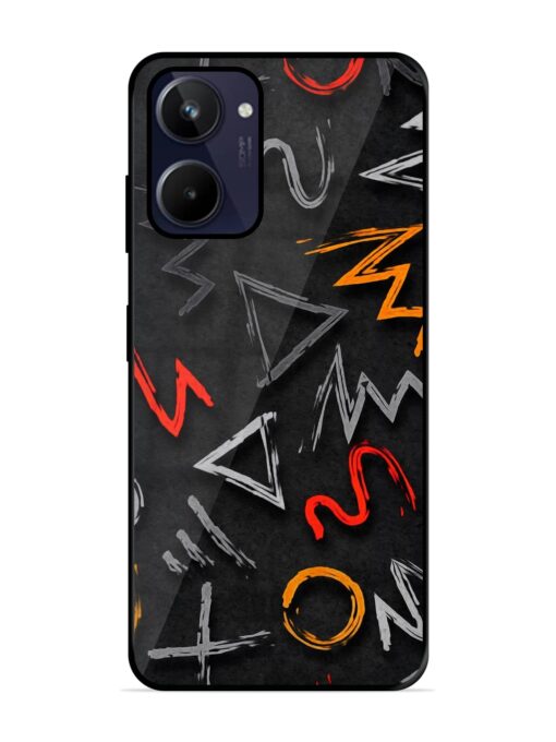 Grungy Graffiti Glossy Metal Phone Cover for Realme 10