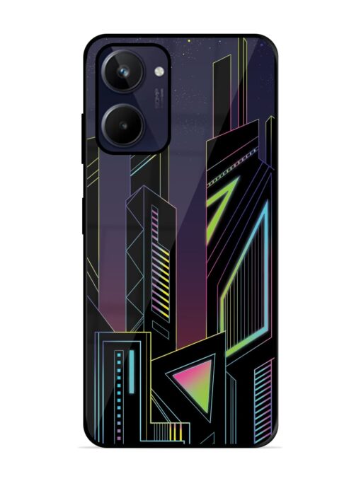 Neon Dreamscape Glossy Metal Phone Cover for Realme 10