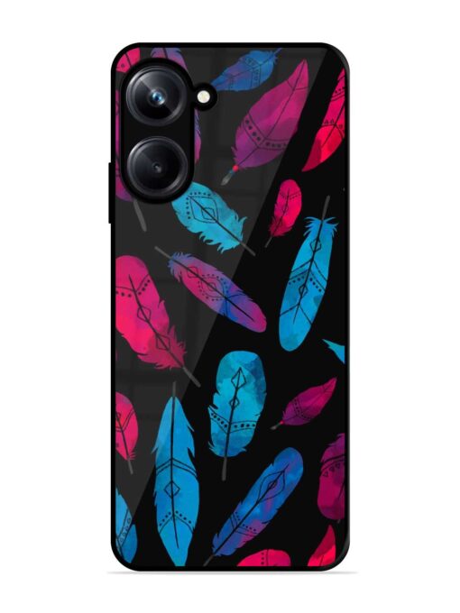 Feather Art Glossy Metal Phone Cover for Realme 10 Pro (5G) Zapvi