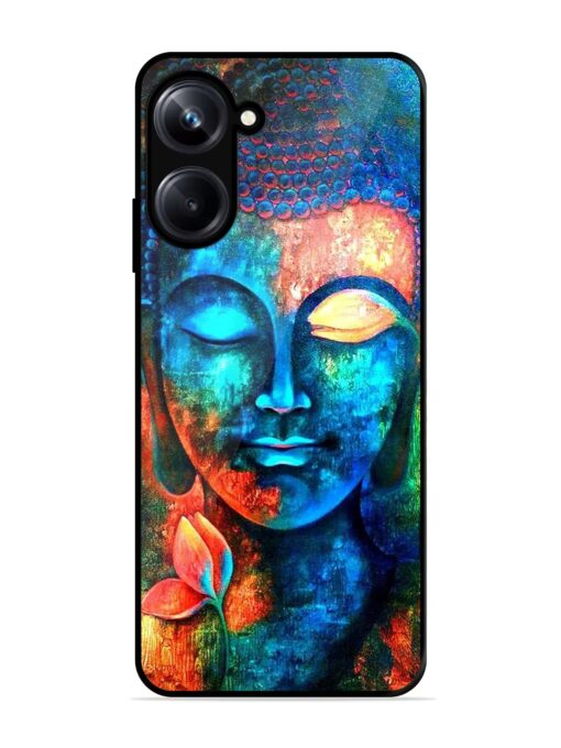 Buddha Painting Glossy Metal Phone Cover for Realme 10 Pro (5G) Zapvi