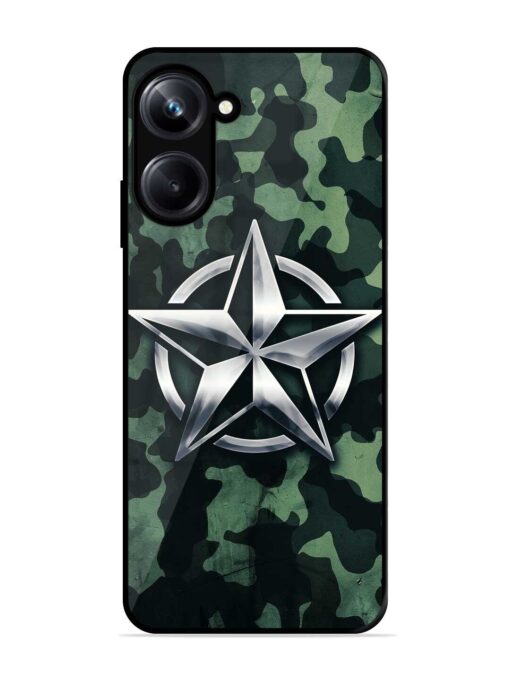 Indian Army Star Design Glossy Metal Phone Cover for Realme 10 Pro (5G) Zapvi