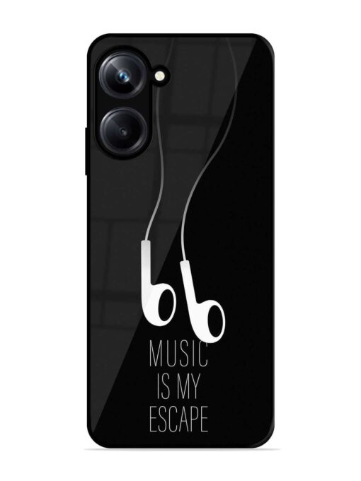 Music Is My Escape Glossy Metal Phone Cover for Realme 10 Pro (5G)