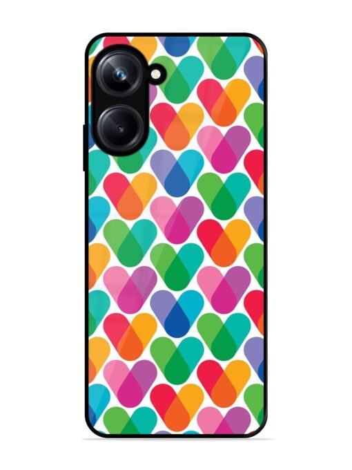 Overlapping Colors Colorful Glossy Metal TPU Phone Cover for Realme 10 Pro (5G)