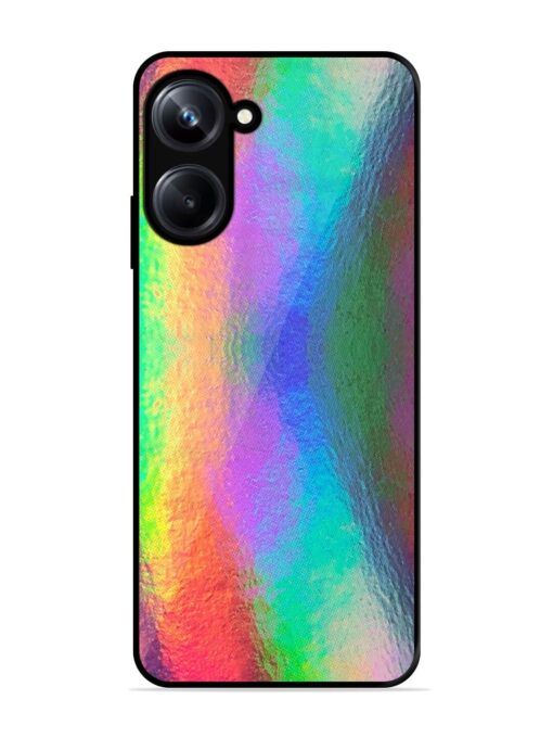 Colorful Holographic Background Glossy Metal TPU Phone Cover for Realme 10 Pro (5G) Zapvi