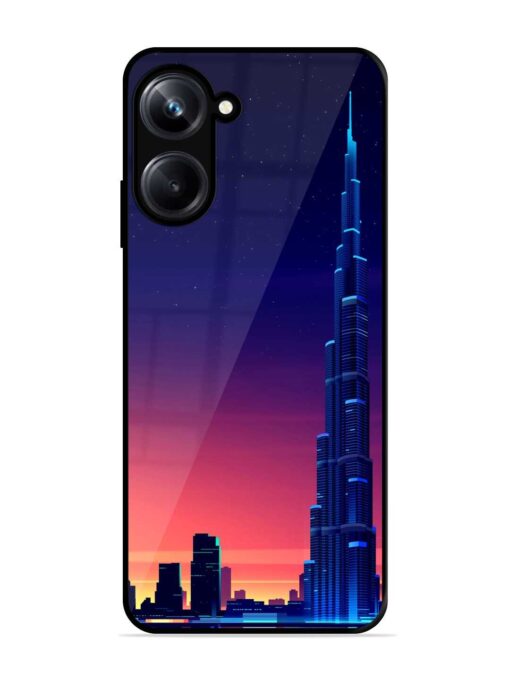 Burj Khalifa Abstract Glossy Metal Phone Cover for Realme 10 Pro (5G)