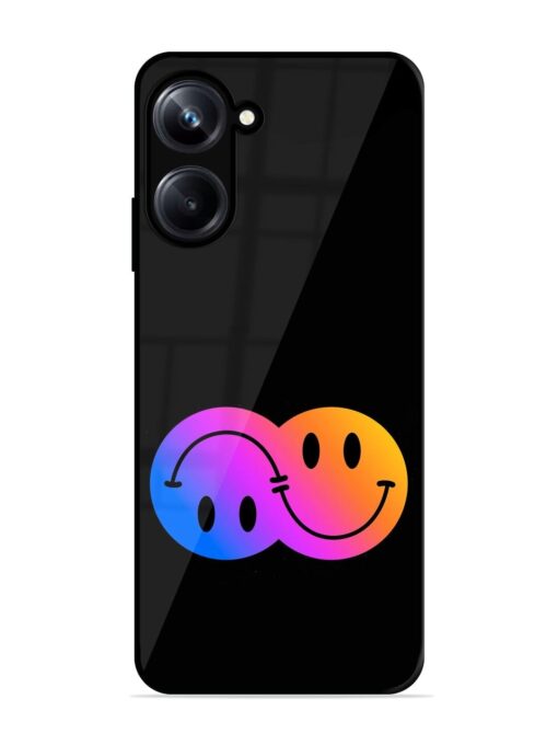 Gradient Smile Art Glossy Metal TPU Phone Cover for Realme 10 Pro (5G)