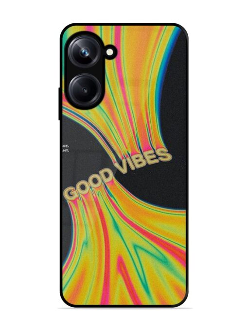 Good Vibes Glossy Metal Phone Cover for Realme 10 Pro (5G) Zapvi