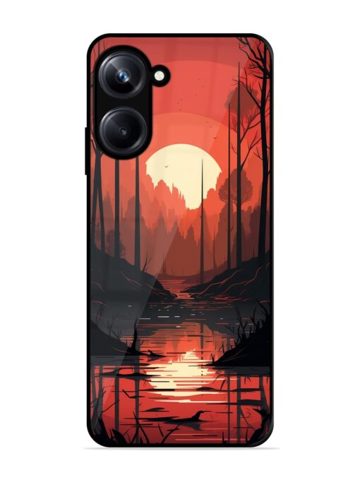 Natural Landscape Glossy Metal Phone Cover for Realme 10 Pro (5G)