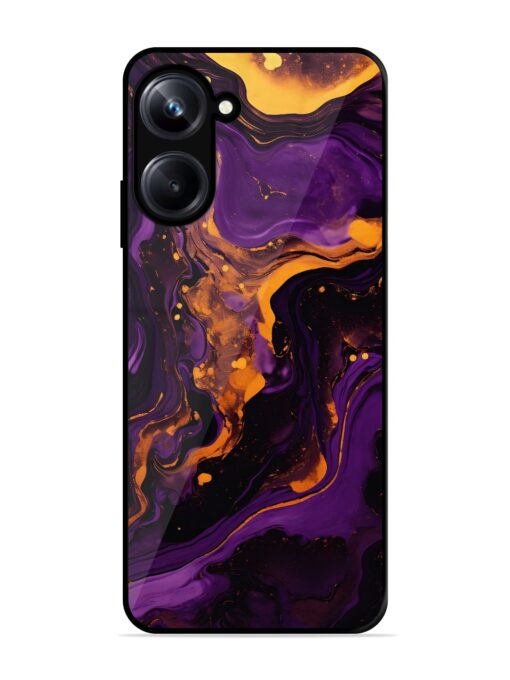 Painting Of A Purple Glossy Metal Phone Cover for Realme 10 Pro (5G) Zapvi