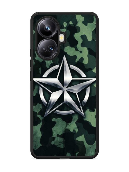 Indian Army Star Design Glossy Metal Phone Cover for Realme 10 Pro Plus (5G) Zapvi