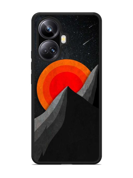 Black Mountain Glossy Metal Phone Cover for Realme 10 Pro Plus (5G) Zapvi