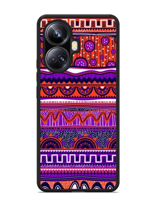 Ethnic Seamless Pattern Glossy Metal TPU Phone Cover for Realme 10 Pro Plus (5G) Zapvi