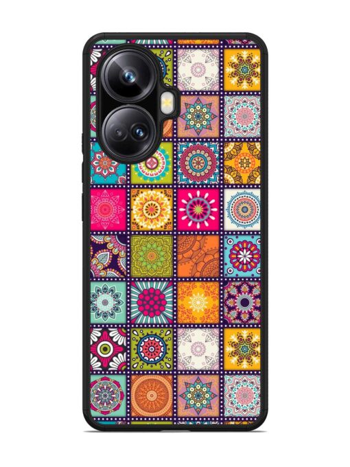 Seamless Pattern Vintage Glossy Metal Phone Cover for Realme 10 Pro Plus (5G) Zapvi