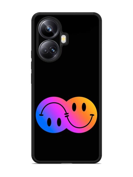 Gradient Smile Art Glossy Metal TPU Phone Cover for Realme 10 Pro Plus (5G) Zapvi