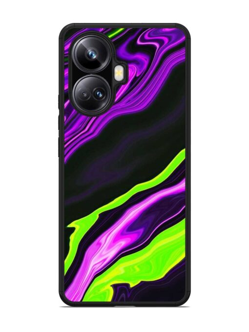 Bright Fluid Violet Glossy Metal Phone Cover for Realme 10 Pro Plus (5G) Zapvi