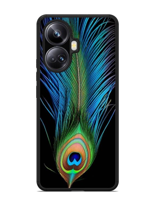 Peacock Feather Glossy Metal TPU Phone Cover for Realme 10 Pro Plus (5G) Zapvi