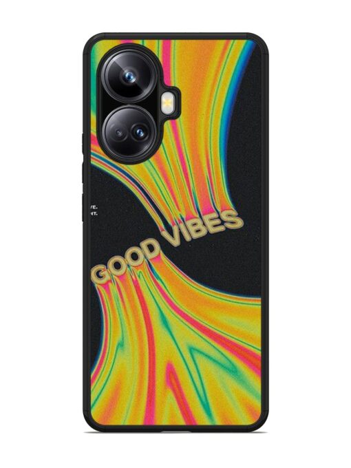 Good Vibes Glossy Metal Phone Cover for Realme 10 Pro Plus (5G)