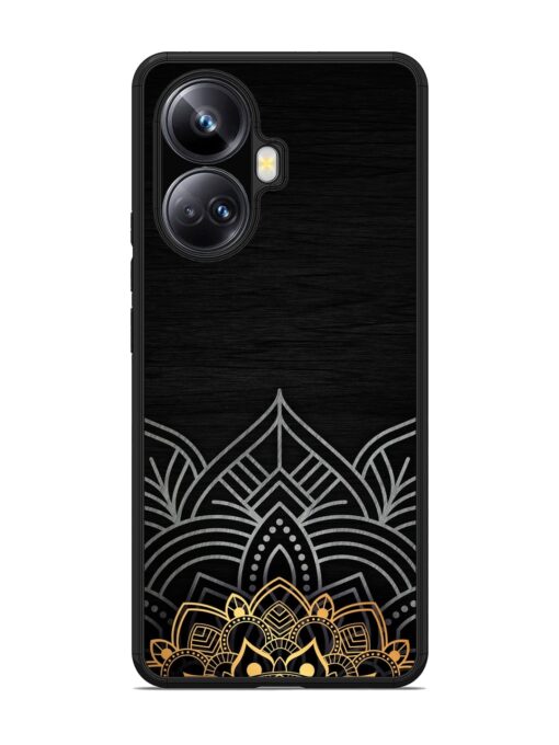 Decorative Golden Pattern Glossy Metal Phone Cover for Realme 10 Pro Plus (5G) Zapvi