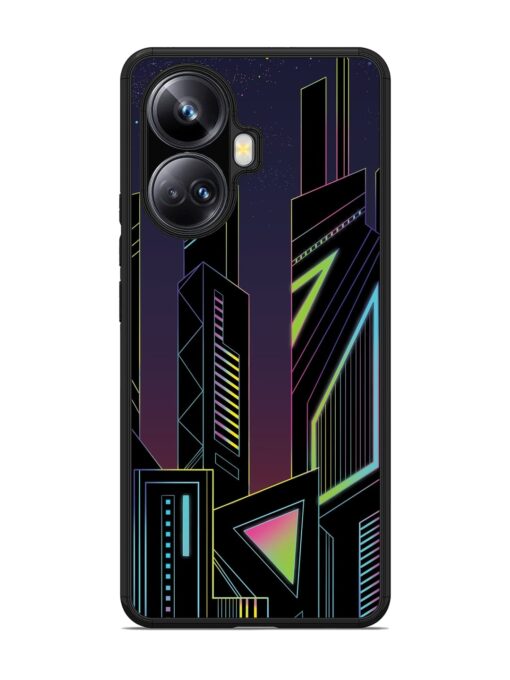 Neon Dreamscape Glossy Metal Phone Cover for Realme 10 Pro Plus (5G) Zapvi