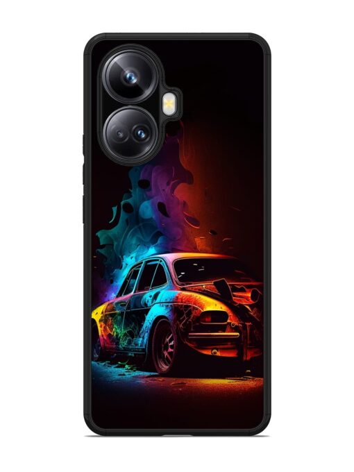 High Classic Car Art Glossy Metal Phone Cover for Realme 10 Pro Plus (5G) Zapvi