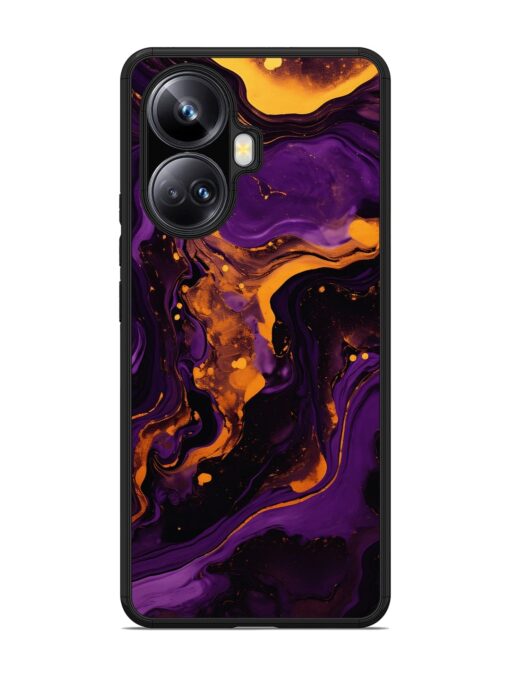 Painting Of A Purple Glossy Metal Phone Cover for Realme 10 Pro Plus (5G) Zapvi