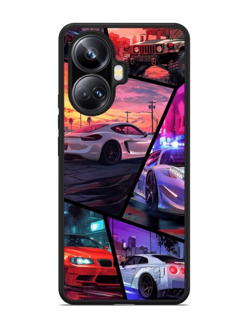 Ride In Pixels Glossy Metal Phone Cover for Realme 10 Pro Plus (5G) Zapvi