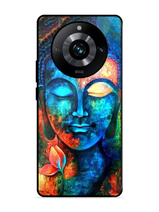 Buddha Painting Glossy Metal Phone Cover for Realme 11 Pro (5G) Zapvi