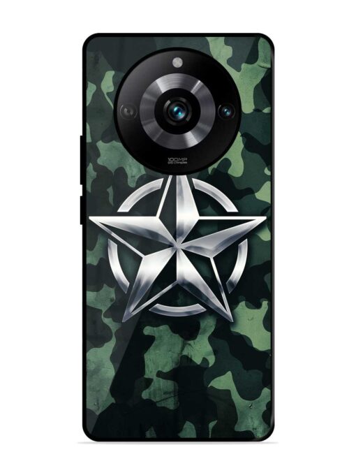 Indian Army Star Design Glossy Metal Phone Cover for Realme 11 Pro (5G)