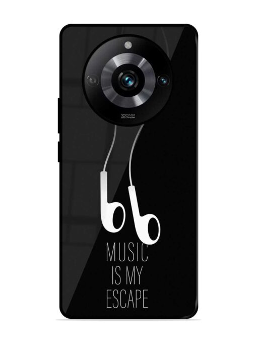 Music Is My Escape Glossy Metal Phone Cover for Realme 11 Pro (5G) Zapvi