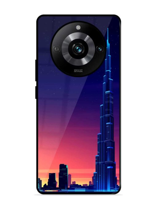 Burj Khalifa Abstract Glossy Metal Phone Cover for Realme 11 Pro (5G)