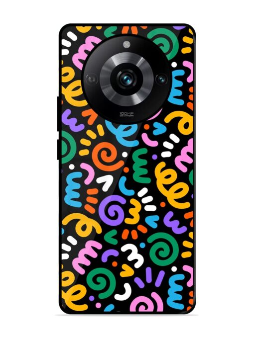 Colorful Seamless Vector Glossy Metal Phone Cover for Realme 11 Pro (5G) Zapvi