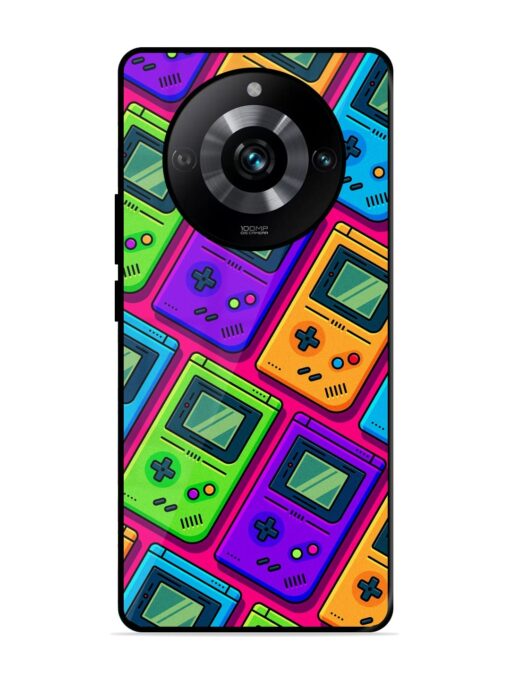 Game Seamless Pattern Glossy Metal Phone Cover for Realme 11 Pro (5G) Zapvi