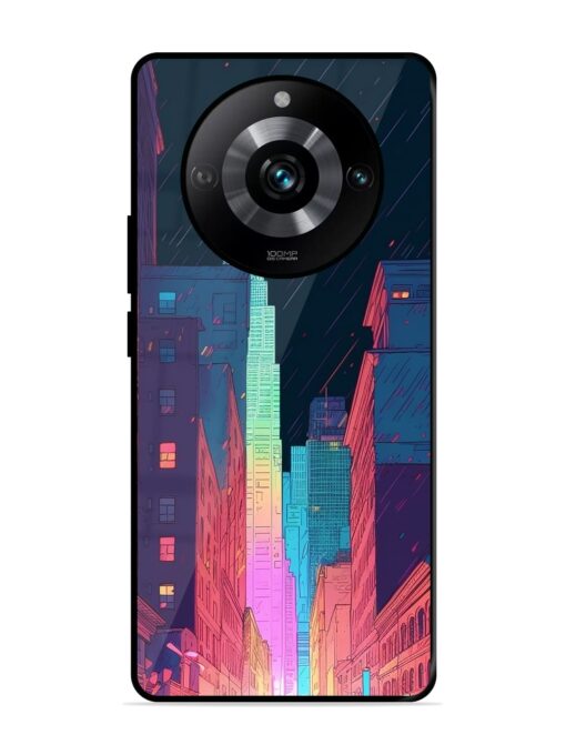 Minimal City Art Glossy Metal Phone Cover for Realme 11 Pro (5G) Zapvi