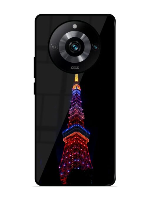 Eiffel Tower Night View Glossy Metal Phone Cover for Realme 11 Pro (5G) Zapvi