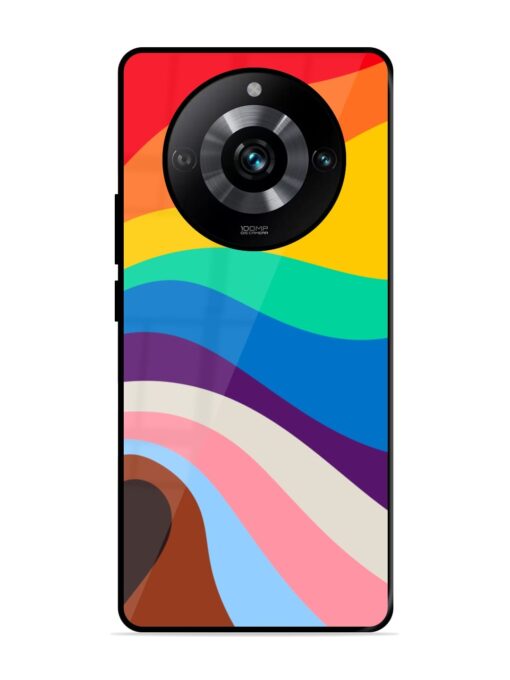 Minimal Pride Art Glossy Metal Phone Cover for Realme 11 Pro (5G) Zapvi