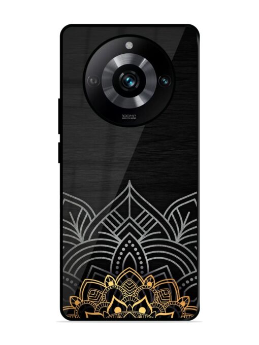 Decorative Golden Pattern Glossy Metal Phone Cover for Realme 11 Pro (5G)