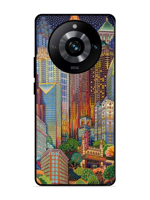 Cityscapes Art Glossy Metal Phone Cover for Realme 11 Pro (5G) Zapvi