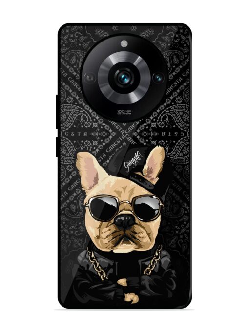 Gangsta Cool Sunmetales Dog Glossy Metal Phone Cover for Realme 11 Pro (5G) Zapvi