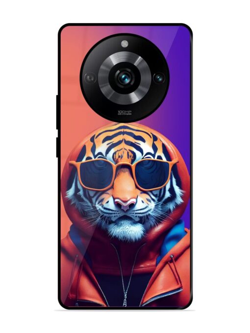 Tiger Animation Glossy Metal Phone Cover for Realme 11 Pro (5G) Zapvi