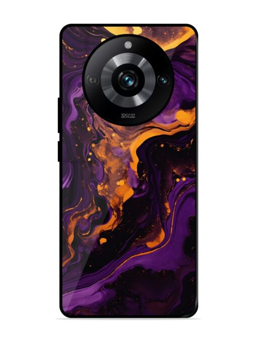 Painting Of A Purple Glossy Metal Phone Cover for Realme 11 Pro (5G)