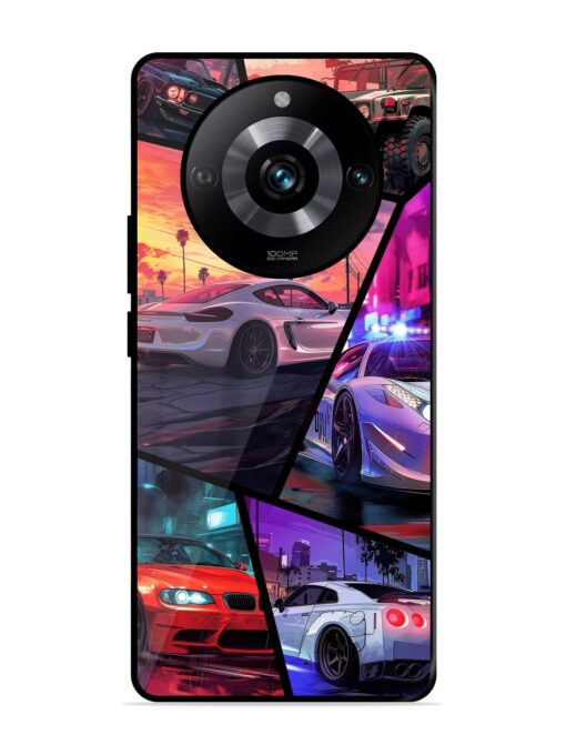 Ride In Pixels Glossy Metal Phone Cover for Realme 11 Pro (5G) Zapvi